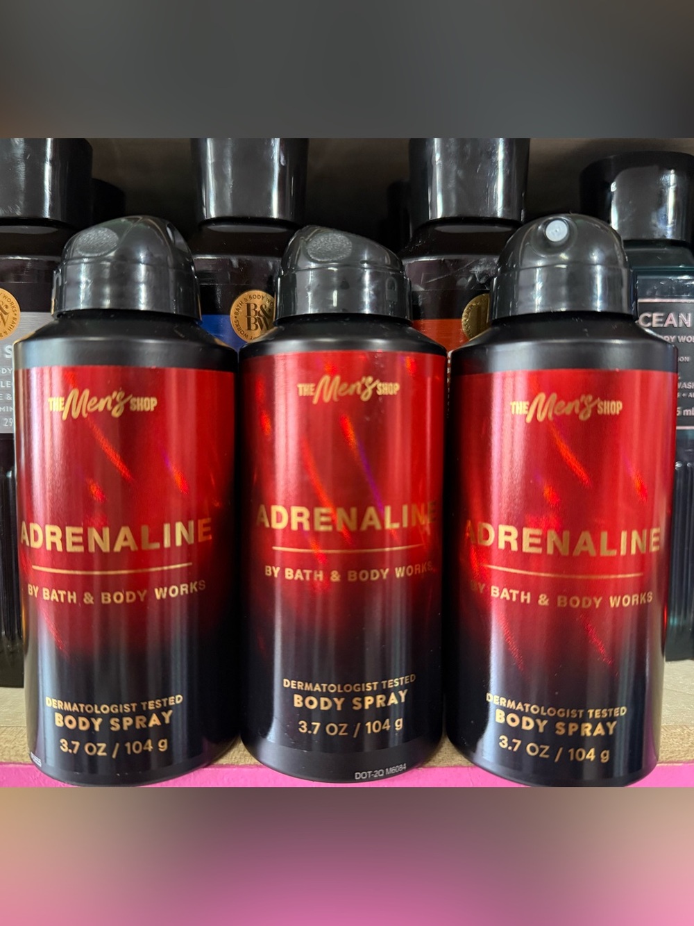 3 Bath & Body Works Adrenaline Body Spray  — Red